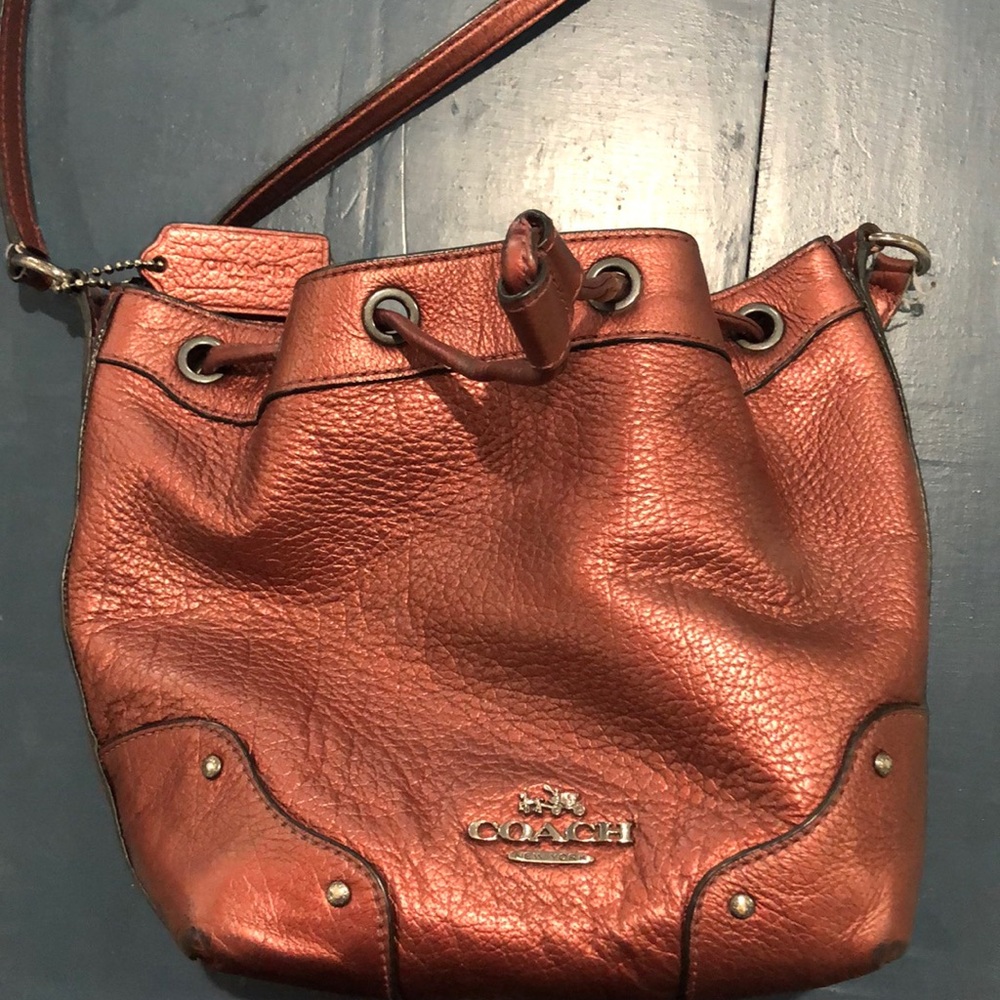Coach purse maroon color